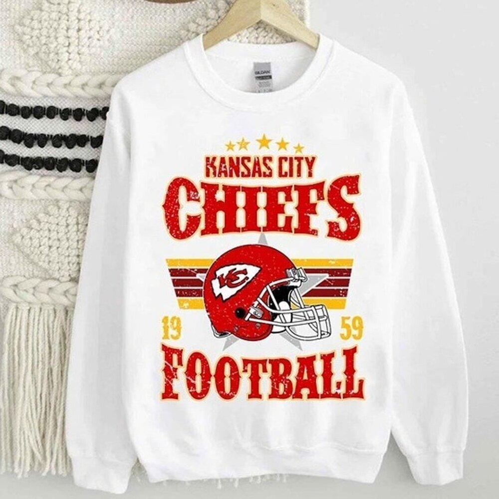 Kansas City Football Sweatshirt Retro Nfl Crewneck Classic Chiefs Fan 05